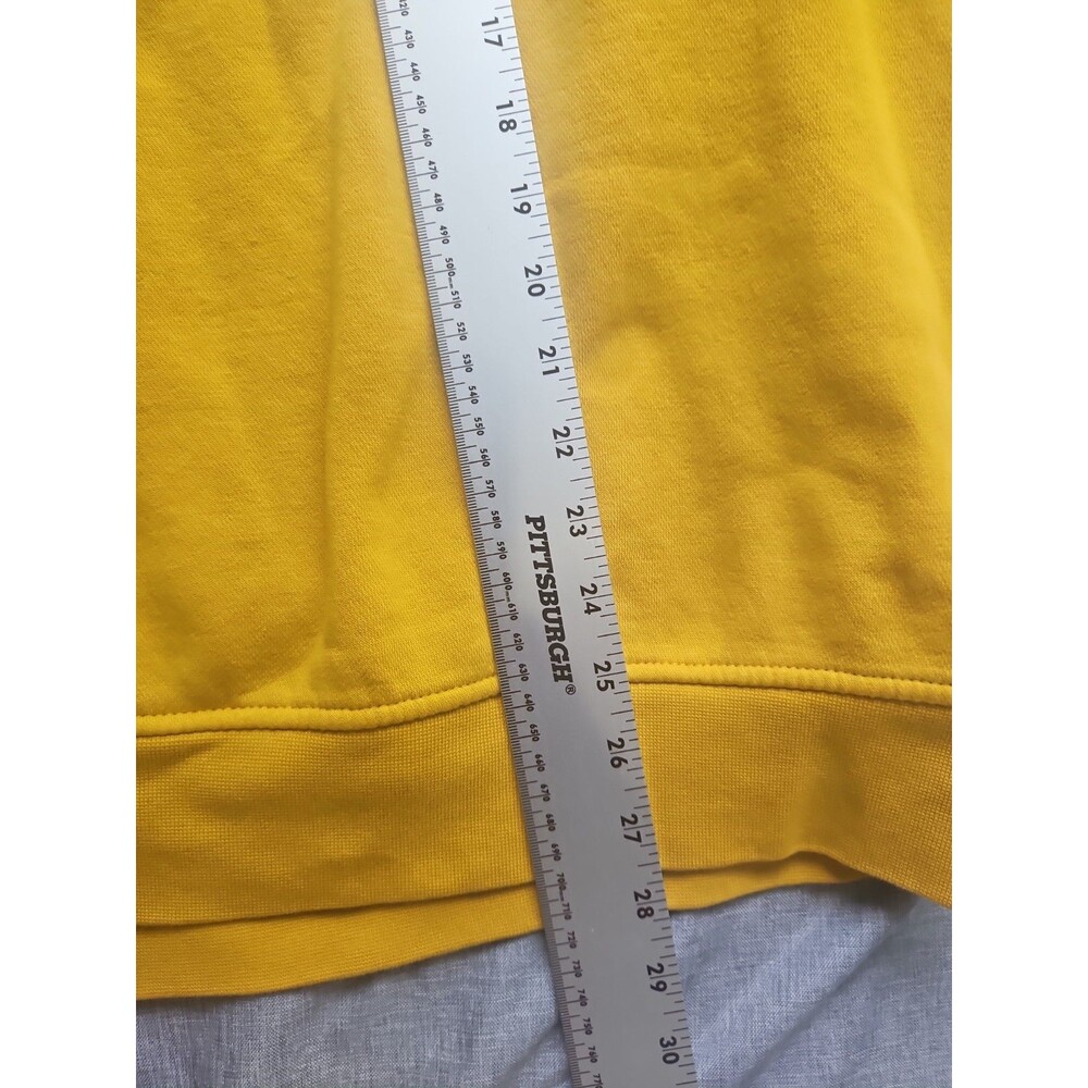 Levi's Men's XXL Yellow Crew Neck Fleece Relaxed Fit Logo Pullover Sweatshirt - Picture 8 of 11